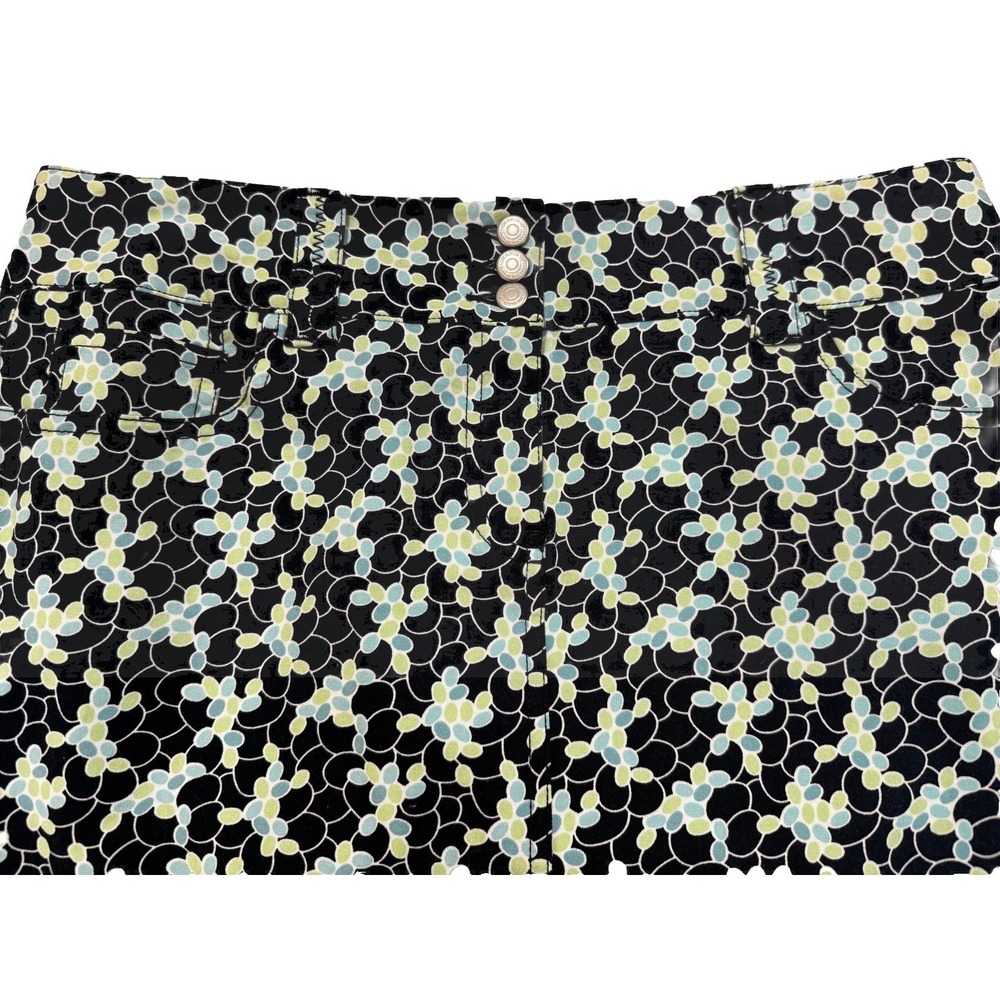 Ann Taylor Loft Petite 8P Floral Skirt Stretch Cotton Pockets 16" NWOT - Picture 3 of 7